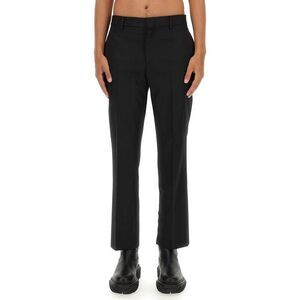 OFF-WHITE Men's Tailored Straight Leg Cropped Trousers Men BLACK Pants